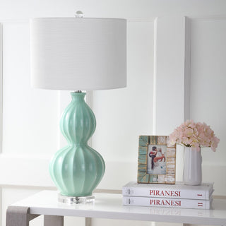 Faye 28" Glass LED Table Lamp - JONATHAN Y