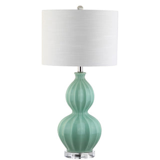 Faye 28" Glass LED Table Lamp - JONATHAN Y