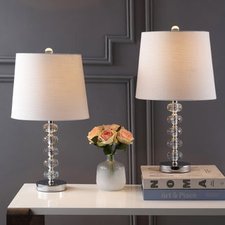 Kevin 22" Glass/Metal LED Table Lamp - JONATHAN Y