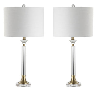 Mark 28" Crystal/Metal LED Table Lamp - JONATHAN Y