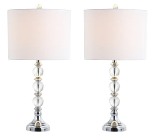 Paul 26" Crystal/Metal LED Table Lamp - JONATHAN Y