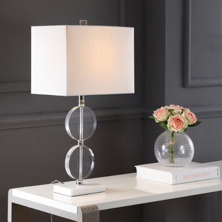 Richard 26" Crystal/Marble LED Table Lamp - JONATHAN Y