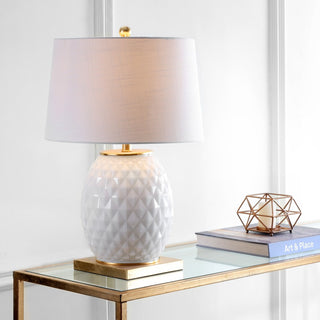 Diamond 25.5" LED Glass/Metal Table Lamp - JONATHAN Y
