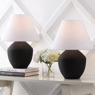 Ralf 20.5" Minimalist Scandinavian Resin/Iron LED Table Lamp - JONATHAN Y
