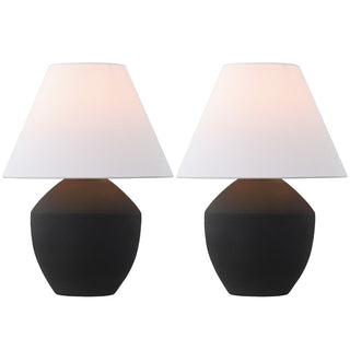Ralf 20.5" Minimalist Scandinavian Resin/Iron LED Table Lamp - JONATHAN Y