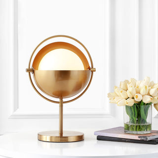 Casi 17.5" Iron/Glass Art Deco Mid Century Globe LED Table Lamp - JONATHAN Y