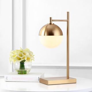 Marcel 21" Iron/Glass Art Deco Mid Century Globe LED Table Lamp - JONATHAN Y