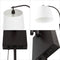 Gosling 22.5" Mid-Century Modern Plug-In or Hardwired Iron LED Gooseneck Swing Arm Wall Sconce with Pull-Chain and USB Charging Port