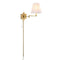 David 18.5" Modern French Country Swing Arm Plug-In or Hardwired Iron LED Star Wall Sconce with Pull-Chain and USB Charging Port