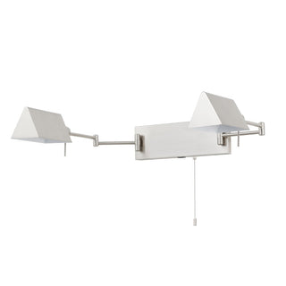 Arlo Farmhouse Industrial Single Swing Arm Plug-In or Hardwired Iron LED Wall Sconce with Pull-Chain