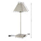Ruthen 25" Industrial Style Iron Pyramid Bedside LED Table Lamp with USB Charging Port