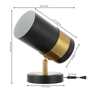 Astra 9.25" Modern Industrial Iron Adjustable Indoor LED Floor Spotlight - JONATHAN Y