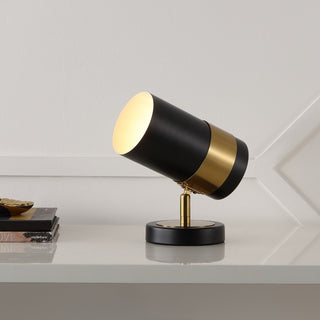 Astra 9.25" Modern Industrial Iron Adjustable Indoor LED Floor Spotlight - JONATHAN Y