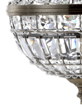 Regina Crystal/Metal Empire LED Pendant - JONATHAN Y