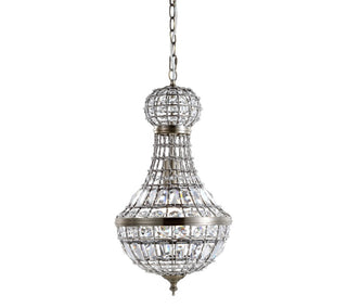 Regina Crystal/Metal Empire LED Pendant - JONATHAN Y
