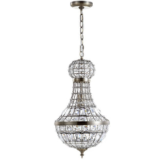 Regina Crystal/Metal Empire LED Pendant - JONATHAN Y