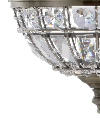 Regina Crystal/Metal Empire LED Pendant - JONATHAN Y