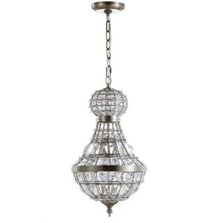 Regina Crystal/Metal Empire LED Pendant - JONATHAN Y