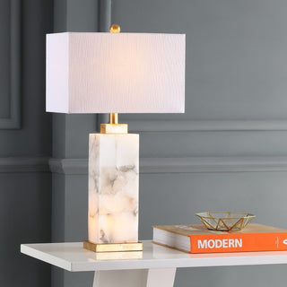 Elizabeth 27.5" Alabaster LED Table Lamp - JONATHAN Y