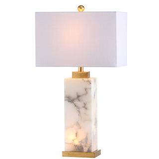 Elizabeth 27.5" Alabaster LED Table Lamp - JONATHAN Y