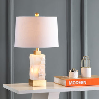 Eloise 23" Alabaster/Metal LED Table Lamp - JONATHAN Y