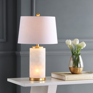 Eliza 25.5" Alabaster LED Table Lamp - JONATHAN Y