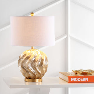 Versailles 24" Sphere Sea Shell LED Table Lamp - JONATHAN Y