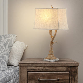 Antler 29.5" Rustic Resin/Crystal LED Table Lamp - JONATHAN Y