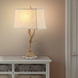 Antler 29.5" Rustic Resin/Crystal LED Table Lamp - JONATHAN Y