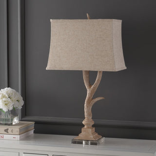 Antler 29.5" Rustic Resin/Crystal LED Table Lamp - JONATHAN Y
