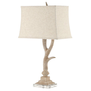 Antler 29.5" Rustic Resin/Crystal LED Table Lamp - JONATHAN Y