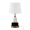 Houston 17.5" Coastal Style Iron/Resin Rocket LED Kids' Table Lamp with Phone Stand and USB Charging Port