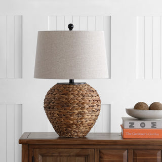 Alaro 24.5" Banana Leaf Basket LED Table Lamp - JONATHAN Y