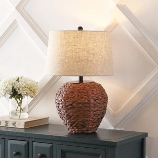 Alaro 24.5" Banana Leaf Basket LED Table Lamp - JONATHAN Y