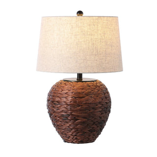 Alaro 24.5" Banana Leaf Basket LED Table Lamp - JONATHAN Y