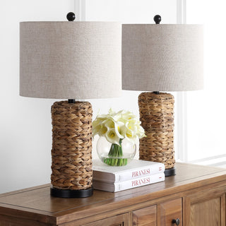 Elicia 25" Sea Grass LED Table Lamp - JONATHAN Y