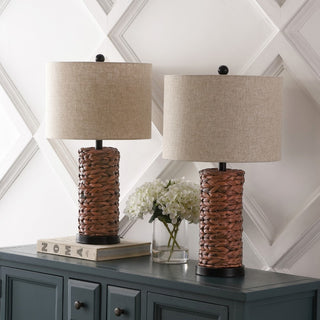 Elicia 25" Sea Grass LED Table Lamp - JONATHAN Y