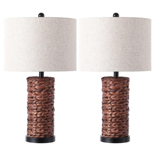 Elicia 25" Sea Grass LED Table Lamp - JONATHAN Y