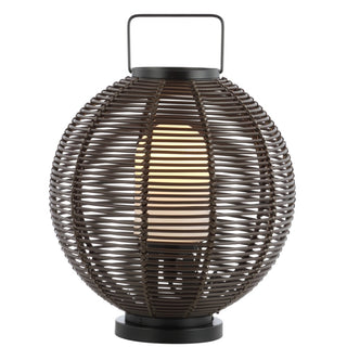Jigu 22" Outdoor Woven Globe Asian LED Lantern - JONATHAN Y