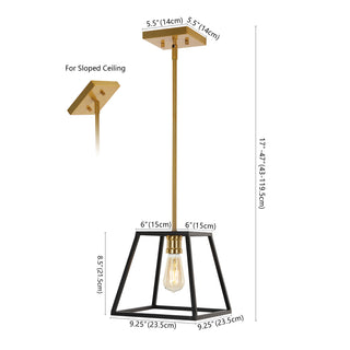 Lloyd Farmhouse Industrial Iron LED Pendant - JONATHAN Y