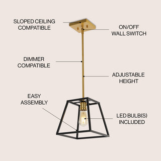 Lloyd Farmhouse Industrial Iron LED Pendant