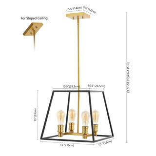 Lloyd Farmhouse Industrial Iron LED Pendant - JONATHAN Y