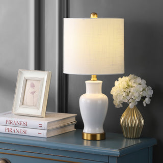 Chi 21" Ceramic/Iron Modern Classic LED Table Lamp - JONATHAN Y