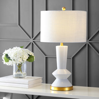 Ziggy 27" Ceramic/Iron Contemporary Glam LED Table Lamp - JONATHAN Y