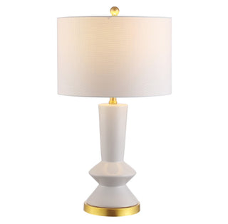 Ziggy 27" Ceramic/Iron Contemporary Glam LED Table Lamp - JONATHAN Y