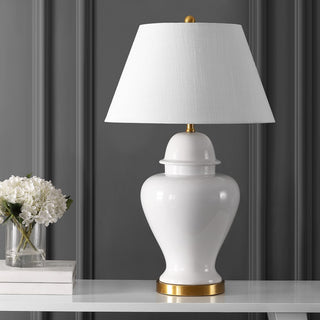 Sagwa 33" Ceramic/Iron Modern Classic LED Table Lamp - JONATHAN Y