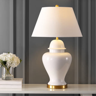 Sagwa 33" Ceramic/Iron Modern Classic LED Table Lamp - JONATHAN Y