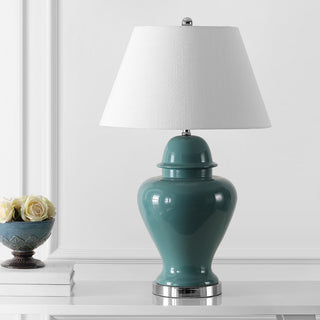 Sagwa 33" Ceramic/Iron Modern Classic LED Table Lamp - JONATHAN Y