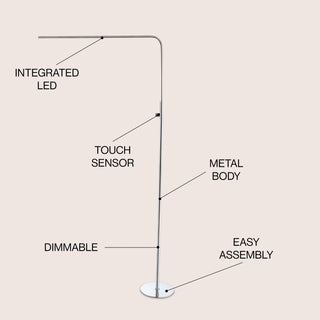 Natalie 63" LED Integrated Floor Lamp - JONATHAN Y