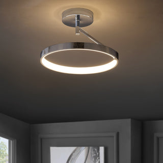 Owen 17.5" Dimmable Integrated LED Metal Semi Flush Mount - JONATHAN Y